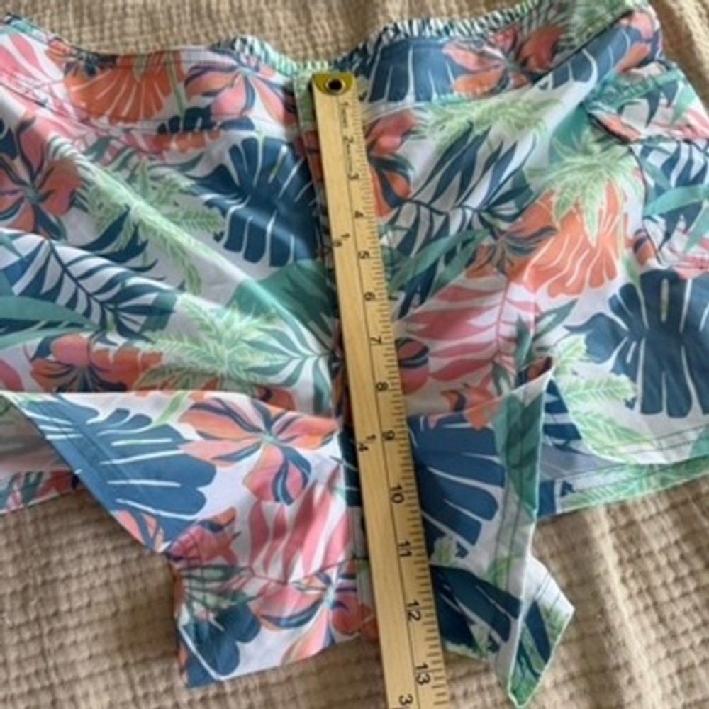 Roxy Board Shorts Womens XL Tropical Floral Palm Leaf Swim Surf Beach Cargo - Picture 6 of 9
